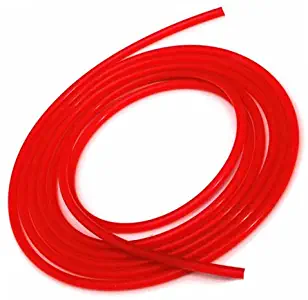 Upgr8 Universal Inner Diameter High Performance 5 Feet Length Silicone Vacuum Hose Line (5MM(3/16 Inch), Red)