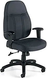 Offices To Go Executive Office Chair Overall Dimensions: 27.5"W X 34.5"H X 16.5"D Seat Height: 16.5-20.5" Seat Size: 21"W X 18.5-20"D Back Size: 20"W X 25.5"H - Black Quilt