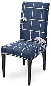 LLWWRR1 2Pcs Christmas Chair Cover Christmas Print Removable Chair Seat Cover Christmas Decor Dinner Chair Xmas Cap Folding Hotel Chair Cover,F