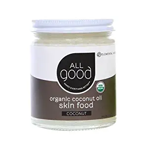 All Good Organic Coconut Oil Skin Food - Natural Moisturizing Skin Care & Massage Oil - Non GMO - Vegan - 7.5 oz (Coconut)