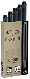 Parker Refills Permanent Black 5-Pak Fountain Pen Cartridge - 30110