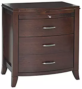 Modus Furniture BR1581P Brighton Two Drawer Nightstand, Charging Station, Cinnamon