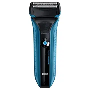 Braun WATERPROOF Men's Shaver with All NEW Contour-Adaptive Swivel Head and Opti-Foil Technology with Triple Action Cutting System & 2 Level LED Battery Display, Worldwide Voltage Adjustment