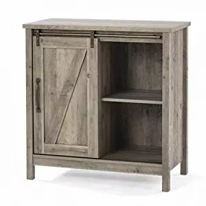 Homes & Gardens Modern Farmhouse Accent Storage Cabinet, Rustic Gray Finish