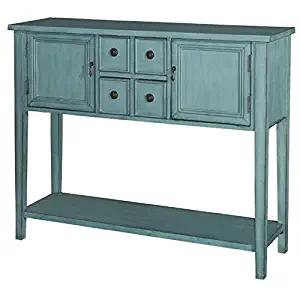 Pemberly Row Console Table in Distressed Blue