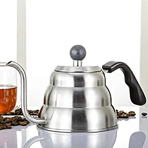 Agoodname Coffee Pots Stainless Steel Long Spout Kettle Gooseneck Drip Coffee Kettle Thermometer Pour Over Teapot