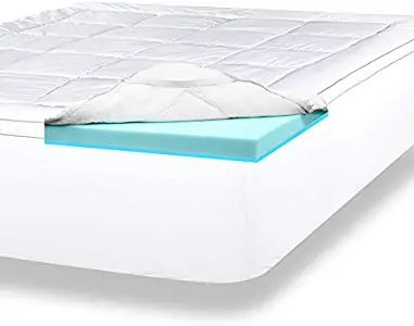 ViscoSoft 4 Inch Pillow Top Gel Memory Foam Mattress Topper Cal King | Serene Dual Layer Mattress Pad