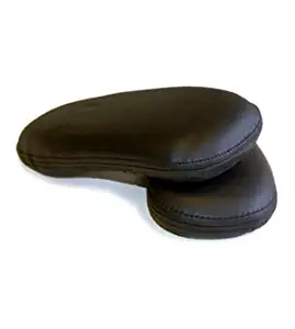 Herman Miller Replacement Arm Pads for Classic Aeron Office Chair, Black Leather (2-Pack)