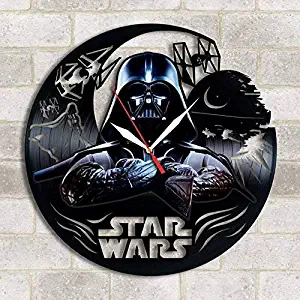 choma Darth Vader Star Wars Handmade Vinyl Record Wall Clock - Get Unique Kitchen Wall Decor - Gift Ideas for his and her Darth Vader Unique Modern Art …