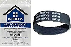 Kirby Part#204808 - Genuine Kirby Style F HEPA Filtration Vacuum Bags for ALL Sentria Models (6 Bags & 1 Belts)