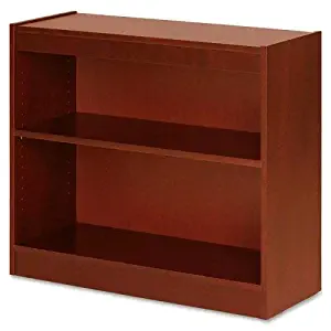 Lorell 2-Shelf Panel Bookcase, 36 by 12 by 30-Inch, Cherry