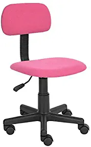 Homy Casa Kids Mid-back Mesh Studnent Desk Chair Adjustable Computer Office Chair (Pink)