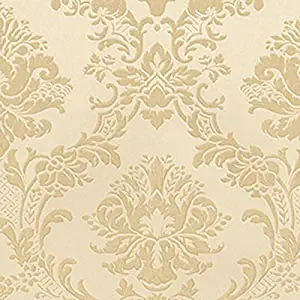 Norwall MD29435 in Register Classic Damask Prepasted Wallpaper, Multi-Colored