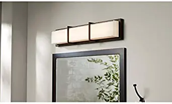 Brighton 4-Light 27-in Bronze Rectangle LED Vanity Light Bar