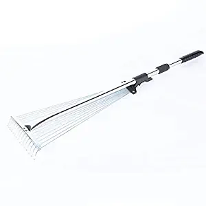 eoocvt Telescopic Rake Folding Rake Garden Rake Duty Foldable Rake 63 inch Adjustable Garden Rake Leaf Collect Loose Debris Among Delicate Plants Lawns and Yards,Ideal Garden Rake Tools.