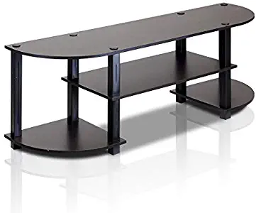 Furinno 11058EX/BK Turn-S-Tube Wide TV Entertainment Center, Espresso/Black (Renewed)