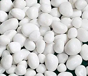 Royal Sapphire Decorative Stone Pebbles Decorative River Rock Stones - Natural White Color Stones Use in Glassware, Like Vases, Aquariums and Terrariums to Enhance The Appearance 4.5 lbs