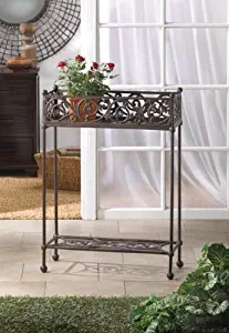 Garden Planters Cast Iron Rectangle Box Raised Bed Plant Stand Corner Home & Patio Design Indoor Outdoor Decor