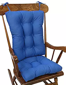 The Gripper Non-Slip Twill Rocking Chair Cushions, Blue Summer