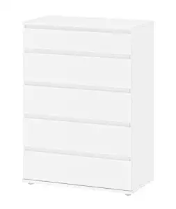 Tvilum Aurora 5 Drawer Wide Chest, White