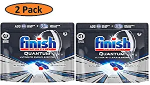 2 Pack Quantum - 82ct - Dishwasher Detergent - Powerball - Ultimate Clean & Shine -.