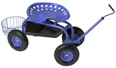 Gardener's Supply Company Deluxe Tractor Scoot with Bucket Basket