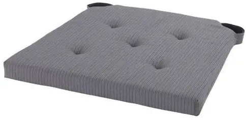 Ikea Justina Gray Chair Cushion Pad, Woven with Yarn , Reversible (2 Cushions)