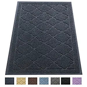 Premium Large Cat Litter Mat 35" x 23", Traps Messes, Easy Clean, Durable, Litter Box Mat with Scatter Control - Soft on Kitty Paws