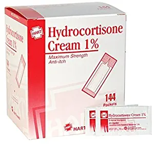 HART Health Hydrocortisone Cream 1%, Maximum Strength Anti-itch, 144 Packets, 1/32 oz (0.9m) Each