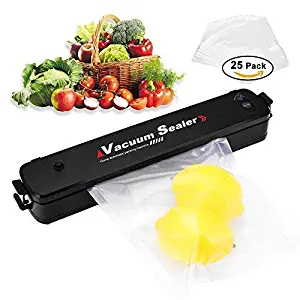Aisuo Vacuum Sealer Machine, Portable Mini Sealing System with 25pcs Bags, Intelligent LED Indicator Lights, Good Choice for Food Storage and Document Preservation.