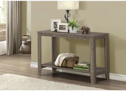 Monarch Specialties Dark Taupe Reclaimed-Look Sofa Console Table