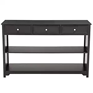 Home Decorators Collection Oxford Black 3 Drawer Storage Console Table