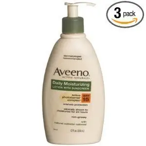 Aveeno Active Naturals Daily Moisturizing Lotion with SPF 15, 12 Ounce Pump Bottle