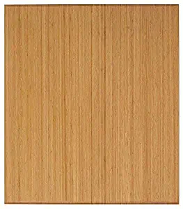 Anji Mountain AMB0500-1010 Plush Bi-Fold Bamboo Chair Mat Without Lip, Natural, 42 x 48, 12mm Thick