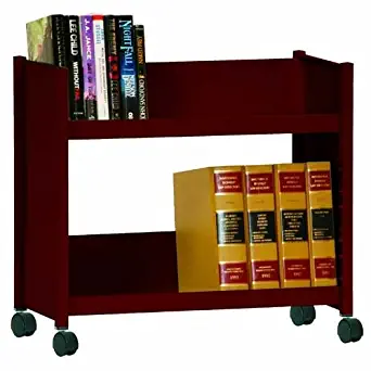 Sandusky Lee SR227-03 Sloped Shelf Welded Bookcase, 14" Length, 29" Width, 25" Height, 2 Shelves, Burgundy