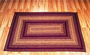 IHF Home Decor Vintage Star | Braided Rectangle Area Rugs for Office, Living Room, Porch, Dormitory | 100% Natural Accent Floor Carpet | Jute Fabric Mat Thick Multicolored - Diameter 36" x 60"