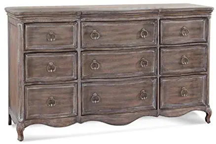 American Woodcrafters Genoa Antique Gray 9-Drawer Triple Dresser