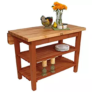 John Boos Kitchen Island Bar Work Table, 48in x 32in, Cherry Base