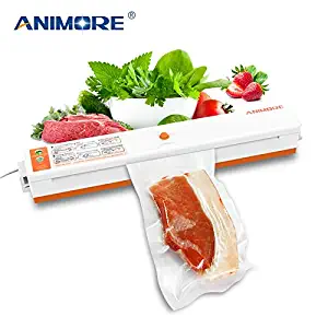 ANIMORE Household Vacuum Food Sealer US-110V/EU-220V Packaging Machine Film Sealer Vacuum Packer Including 10 Pcs Bags VFS-02C