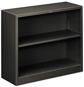 Hon S30ABCS Metal Bookcase, Two-Shelf, 34-1/2w x 12-5/8d x 29h, Charcoal