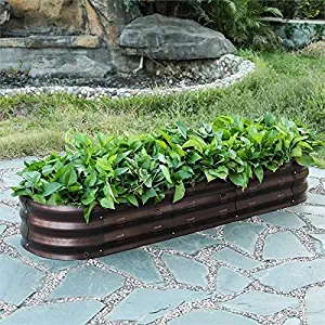 Metal Oval Garden Bed