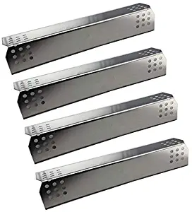 VICOOL hyJ737A 4 Pack Stainless Steel Heat Plate Replacement for Select Grill Master 720-0697, 720-0737, Nexgrill 720-0830H and Uberhaus Gas Grill Models