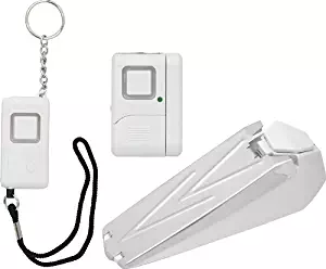 GE Personal Security Kit, Keychain/Doorstop/Window or Door Alarm, 120dB Siren, Easy to Use, No Wiring, Perfect for Home, Apartment, Dorm and Travel, 45216