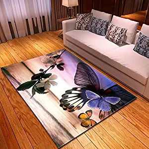 Carpet 3 Print Butterfly Carpet Forliving Room Beroom Large Rug Colorful Ining Floor Mat Parlor Soft Carpet Kis Room Baby Carept