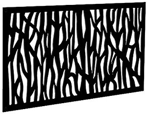 YardSmart 73004791 Decorative Screen Panel 2X4-Sprig, Black