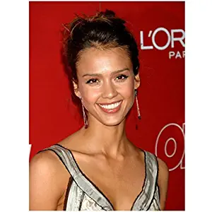 Jessica Alba Smiling Big on Loreal Red Carpet Close Up Head Shot 8 x 10 Photo