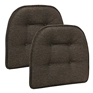 Klear Vu Omega Non Slip Pad for Dining Chairs, 16" x 15", Set of 2 Cushions, 2 Pack, Chestnut