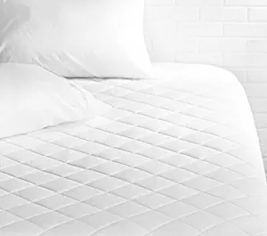 AmazonBasics Hypoallergenic Quilted Mattress Pad, 18" Deep, Twin