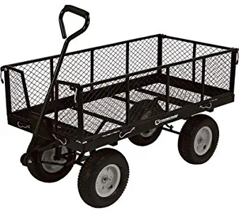 Strongway Steel Jumbo Garden Wagon - 1400-Lb. Capacity, 48in.L x 24in.W