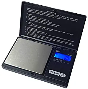 Tesso Digital Mini Pocket Scale High Accuracy Jewelry/Food/Medicine Scale, Electronic Gram Scale with Slim Design (1KG x 0.1g)